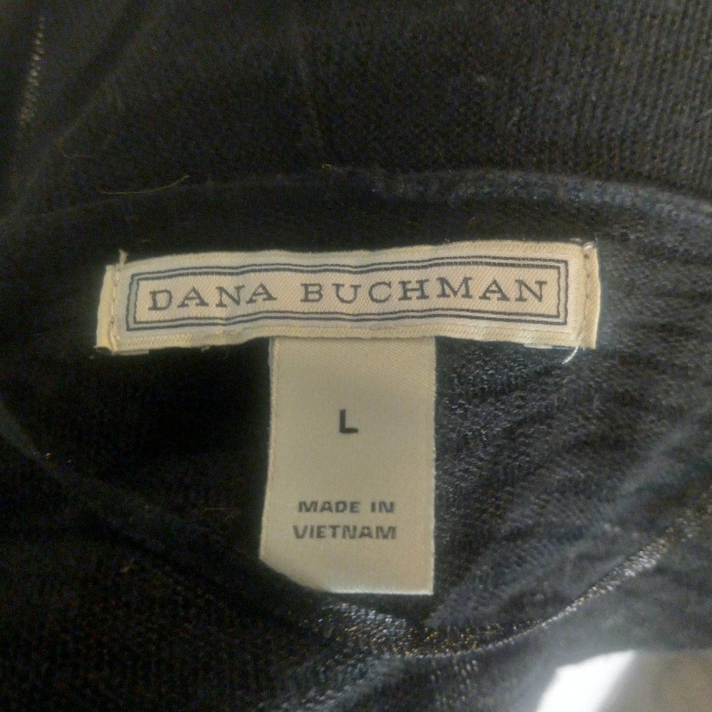 Dana Buchman Black Sheer Open Front Cover Large - Picture 5 of 5